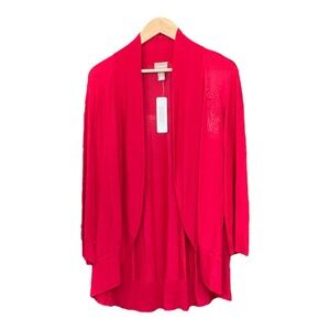 Chicos Red Cardigan -Size 3 (US 16)
